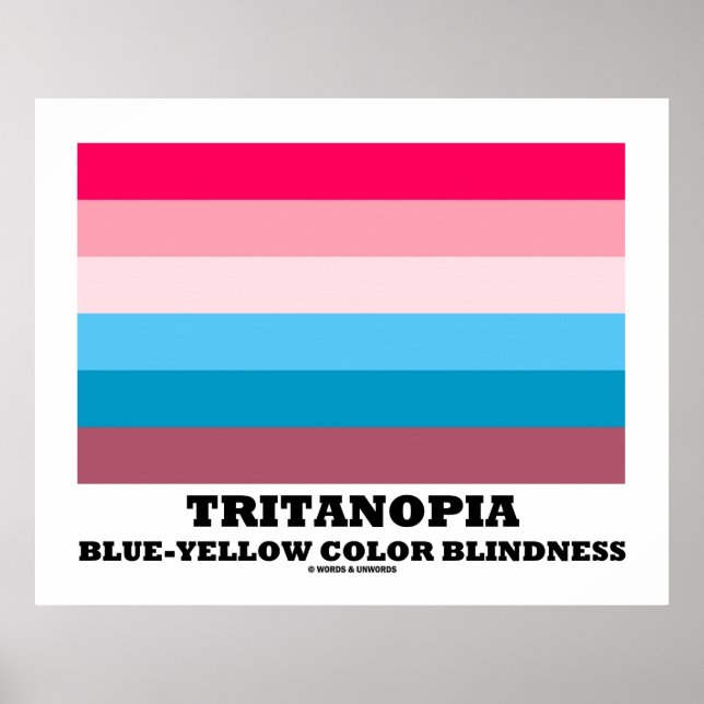 Poster Tritanopie Bleu Jaune Couleur Éblouissement (Devant)