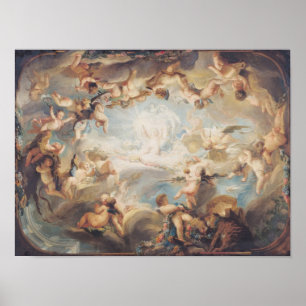 Poster Triumph du cupidon au-dessus de tous les dieux,