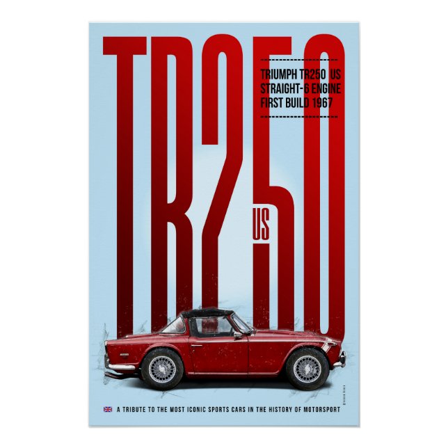 Poster Triumph TR250 (Devant)