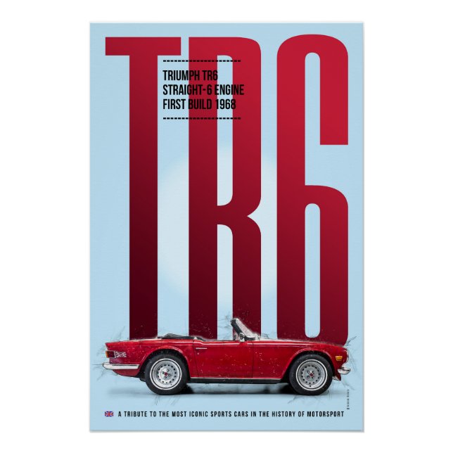 Poster Triumph TR6 (Devant)