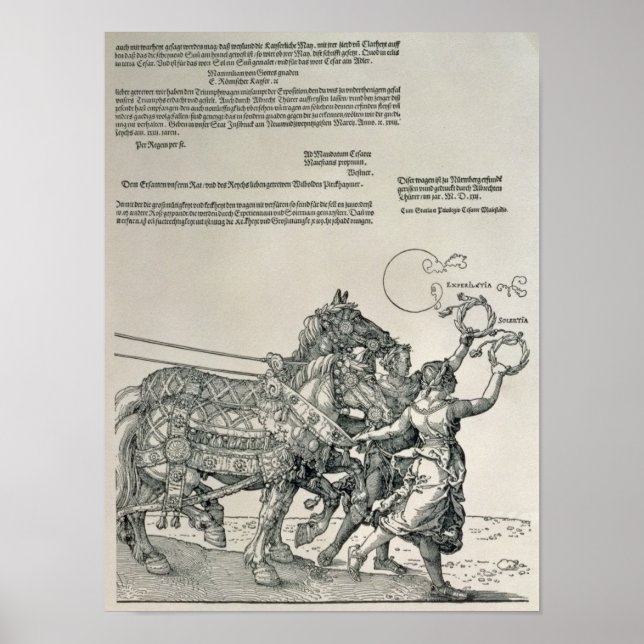 Poster Triumphal Chariot de l'empereur Maximilien Ier (Devant)