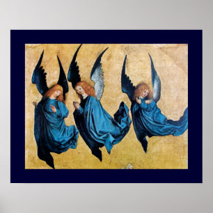POSTER TROIS ANGES EN BLEU