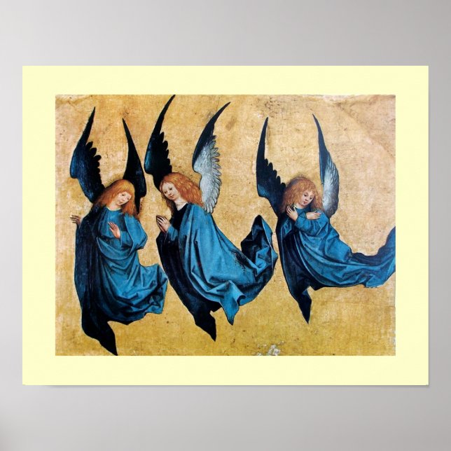 POSTER TROIS ANGES EN BLEU (Devant)