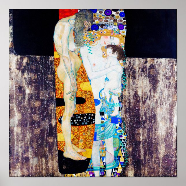 Poster Trois ans de vie, Gustav Klimt (Devant)