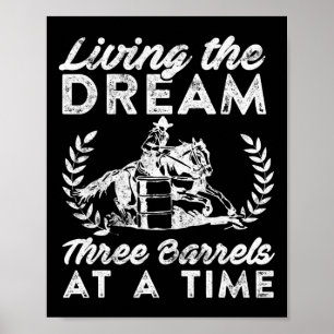 Poster Trois Barils À La Fois Chemise Rodéo Tee - shirt H
