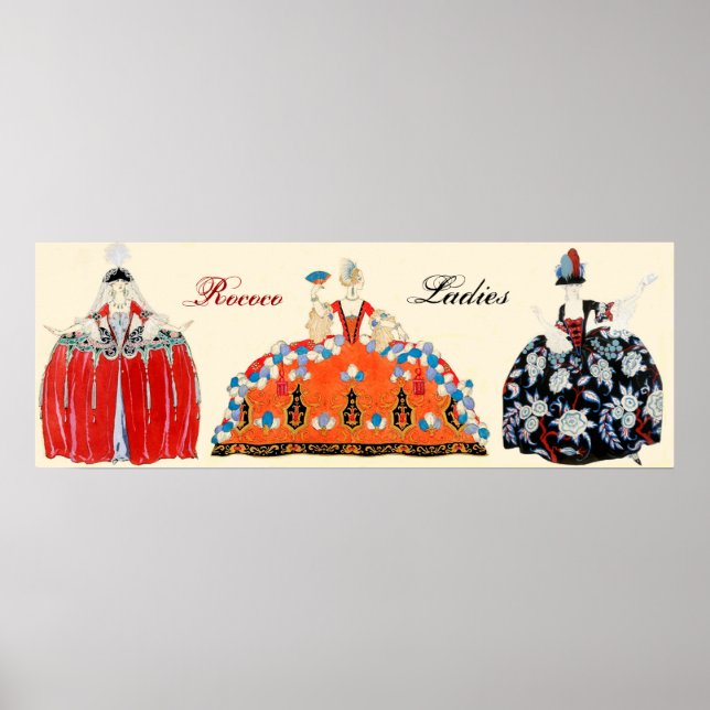POSTER TROIS CHAMBRES ROCOCO, BEAUTÉ, MODE CONCEPTION COS (Devant)