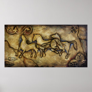 Poster Trois chevaux