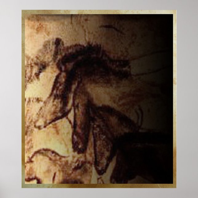 Poster Trois chevaux de Lascaux (Devant)