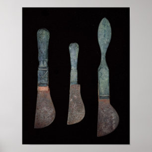 Poster Trois couteaux de Pompéi, Roman, c.100 BC-79 AD