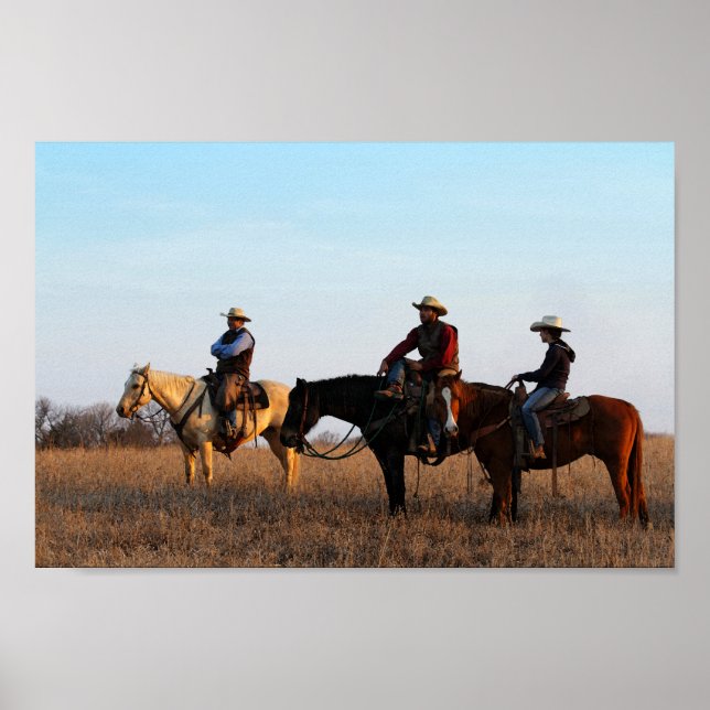 Poster Trois Cowboys Flint Hills (Devant)
