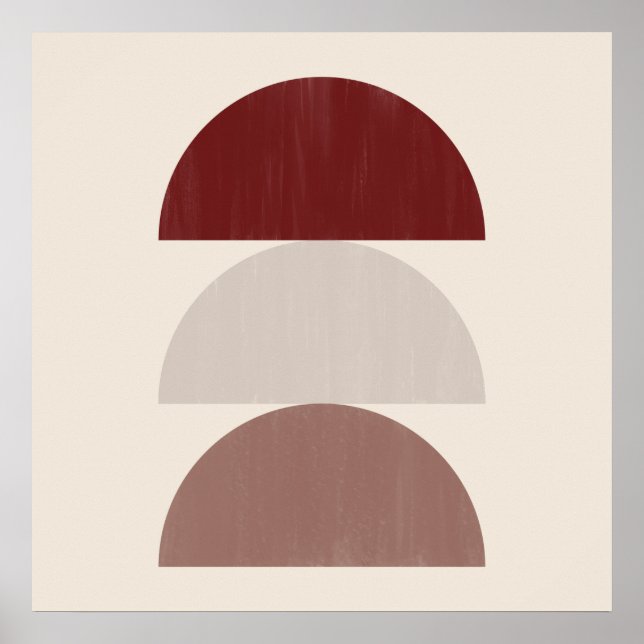 Poster Trois Croissants Peints En Couleur 01 (Devant)