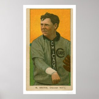 Poster Trois Cubs Brown Doigts Baseball 1911