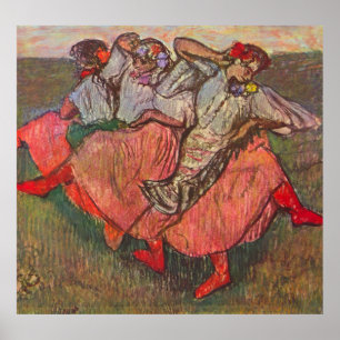 Poster Trois Danseurs russes par Edgar Degas