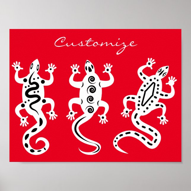 Poster Trois Lizards Thunder_Cove style sud-ouest (Devant)