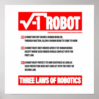 POSTER TROIS LOIS DE ROBOTIQUE
