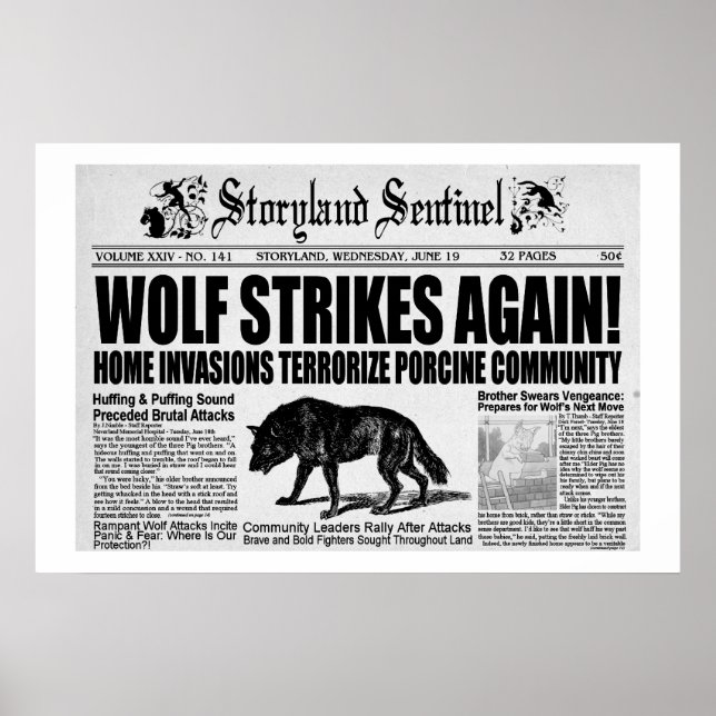 Poster Trois petits cochons (Devant)