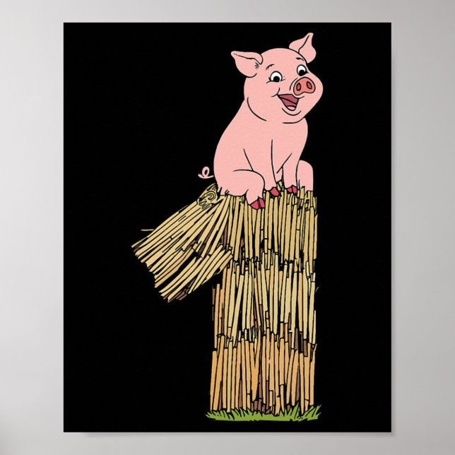 Poster Trois petits cochons cochon 1 costume facile Enfan (Devant)