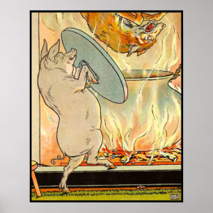 Poster Trois Petits Cochons : En Tombe Le Loup