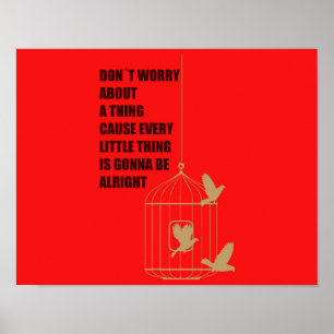 Poster Trois Petits Oiseaux