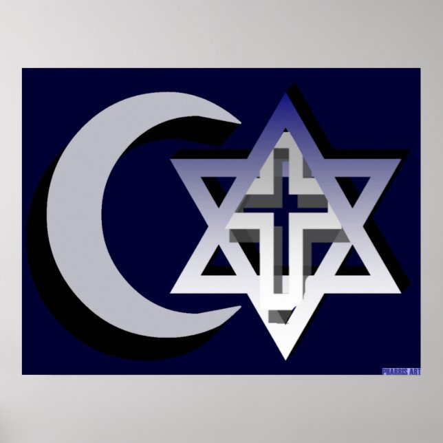 Poster Trois religions Imprimer (Devant)
