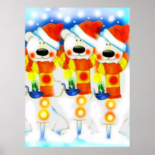 Poster Trois Snowmen à Noël