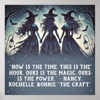Trois sorcières à la fête d'Halloween étoilée de n