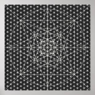 Poster Troisième Dimension/Fleur De Vie Géométrie Sacrée