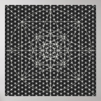 Poster Troisième Dimension/Fleur De Vie Géométrie Sacrée