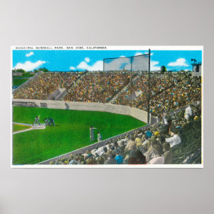 Poster Troisième grande ligne vue de base-ball municipal