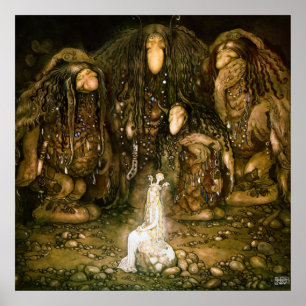 Poster Trolls, 1915 par John Bauer