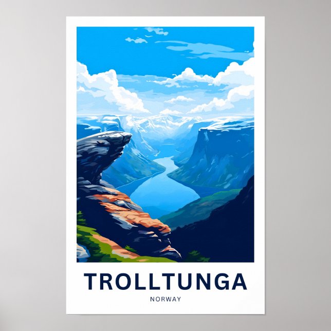 Poster Trolltunga Norvège Imprimer (Devant)