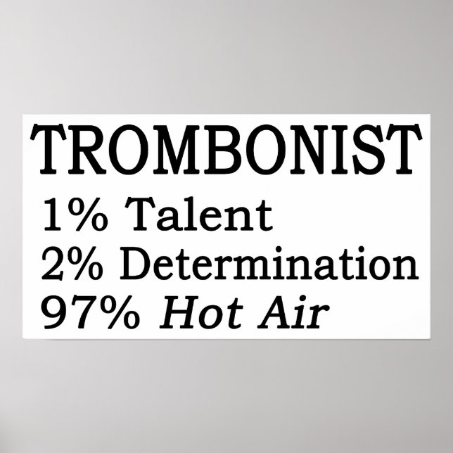 Poster Trombonistère air chaud (Devant)