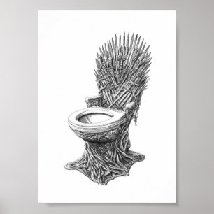 Poster Trône de Fer Toilettes – Drôle Game of Thrones