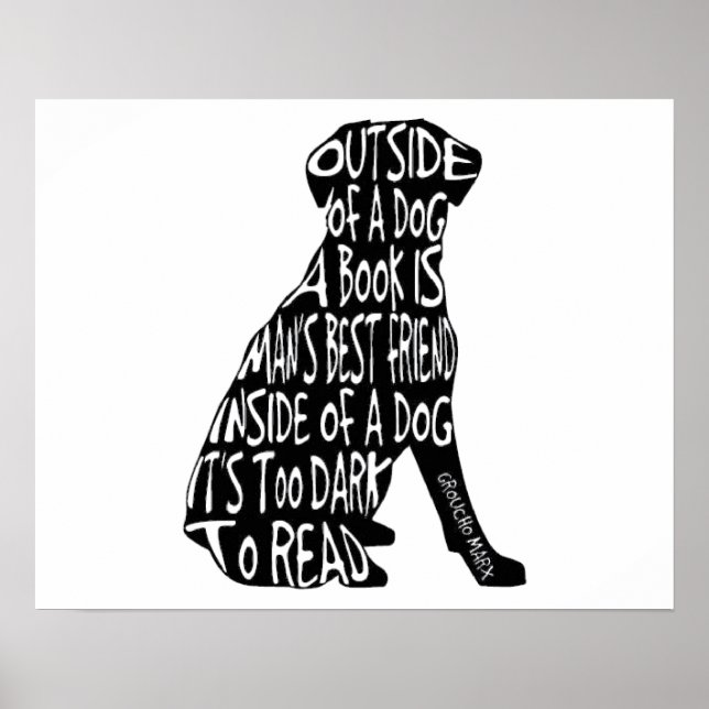 Poster Trop sombre à lire (Devant)