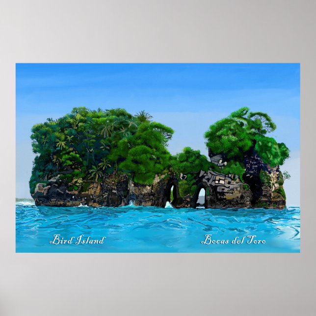 Poster Tropical de l'île aux oiseaux Bocas Del Tor (Devant)