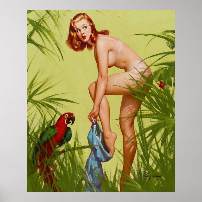 Poster Tropical Dressing Pin Up (Devant)