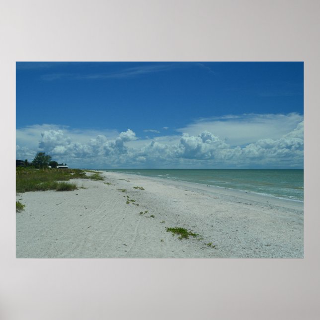 Poster Tropical Island Beach Photo Sanibel Floride (Devant)