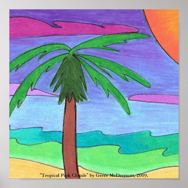 Poster "Tropical Pink Clouds" (Vorne)