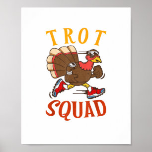 Poster Trot Squad Chemise Thanksgiving Turquie Trot Costu