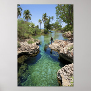 Poster Trou de l'Alligator, ville de Black River, Jamaïqu