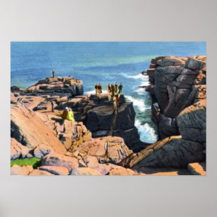 Poster Trou de tonnerre du Maine de port de barre
