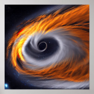 Poster Trou noir dans l'espace