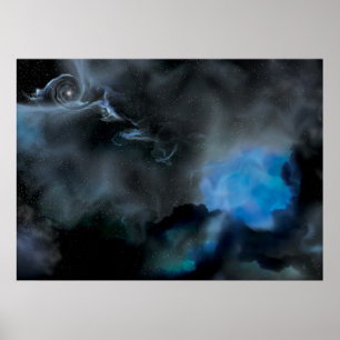 Poster Trou noir et étoile de compagnon