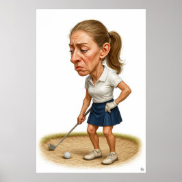 Poster Trouble de soute - Golf Art Print