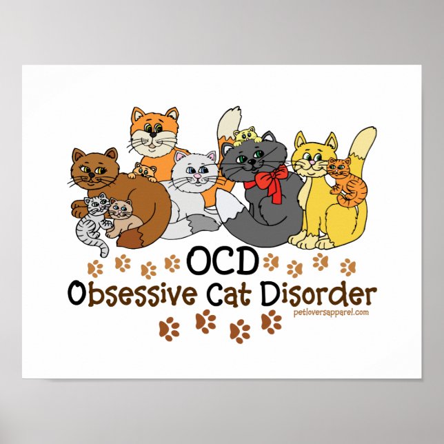 Poster Trouble obsessif de chats OCD (Devant)