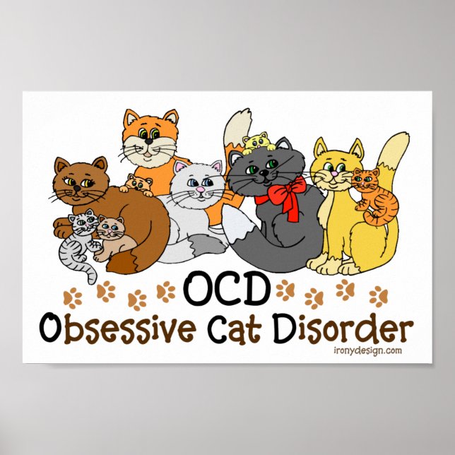 Poster Trouble obsessif de chats OCD (Devant)