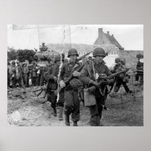 Poster Troupes du jour J de l'Utah Beach France Seconde G