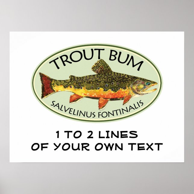 Poster Trout fishing (Devant)