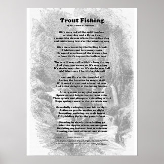 Poster Trout fishing poem