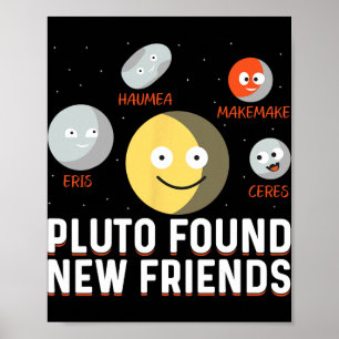 Poster Trouvé de nouveaux amis Planètes naines Astronomie